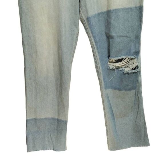 Hollister Distressed Ultra High Rise Vintage Straight Color Block Jeans Jr Sz 11 - Picture 3 of 9